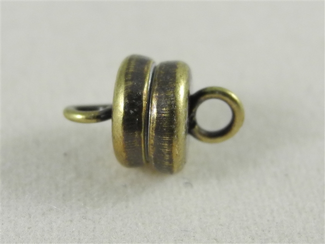 Magnetic Clasp Set - 6mm - Antique Brass Brass - (6 pr.)